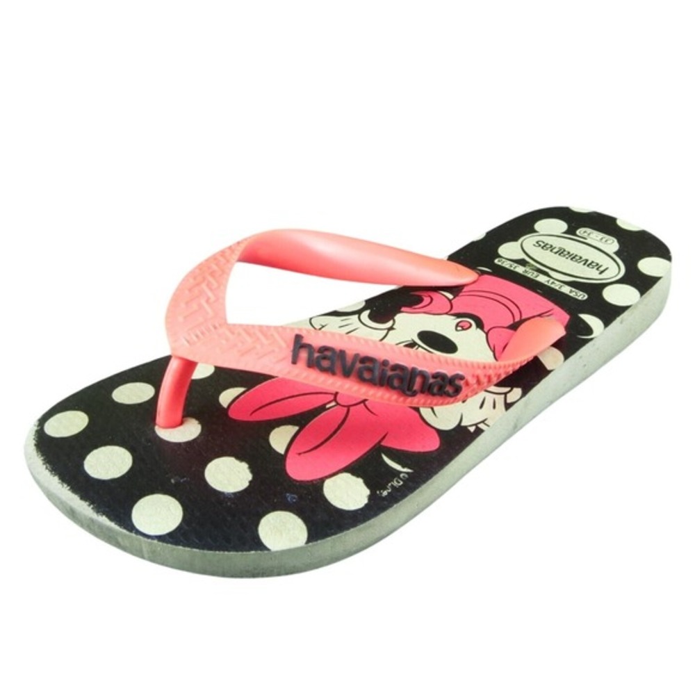 Havaianas Youth Girls Flip Flop Shoes Size 3-4 Medium Pink Synthetic Slip On